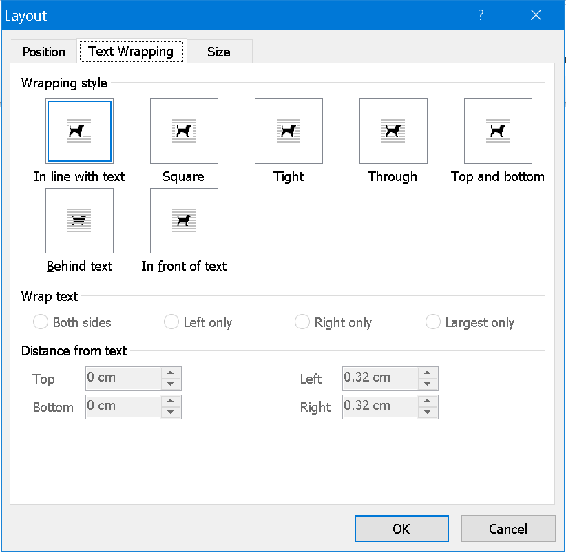 Screenshot of the Paragraph dialog box