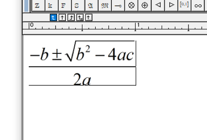 Screenshot of a MathType math expression