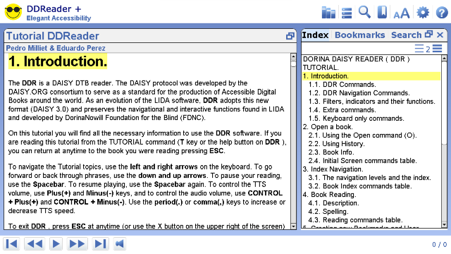 The DDReader+ Windows app screen