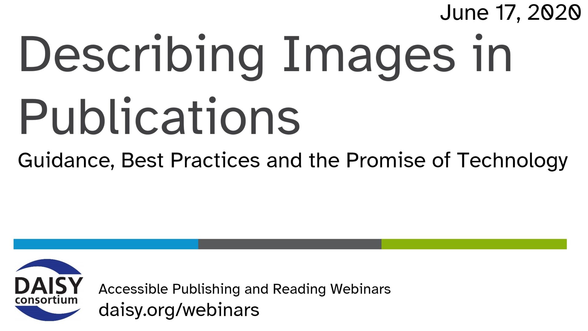 Describing Images in Publications opening slide