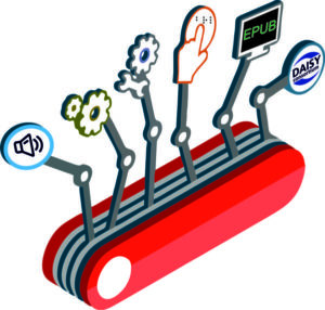 Illustration of a swiss-army-knife with converter options