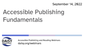 Accessible Publishing Fundamentals title slide