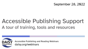 Accessible Publishing Support opening slide