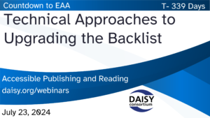 Technical Approaches to Upgrading the Backlist webinar title slide