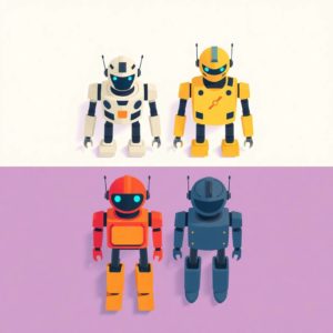 image of 4 different robots representing a comparison of services