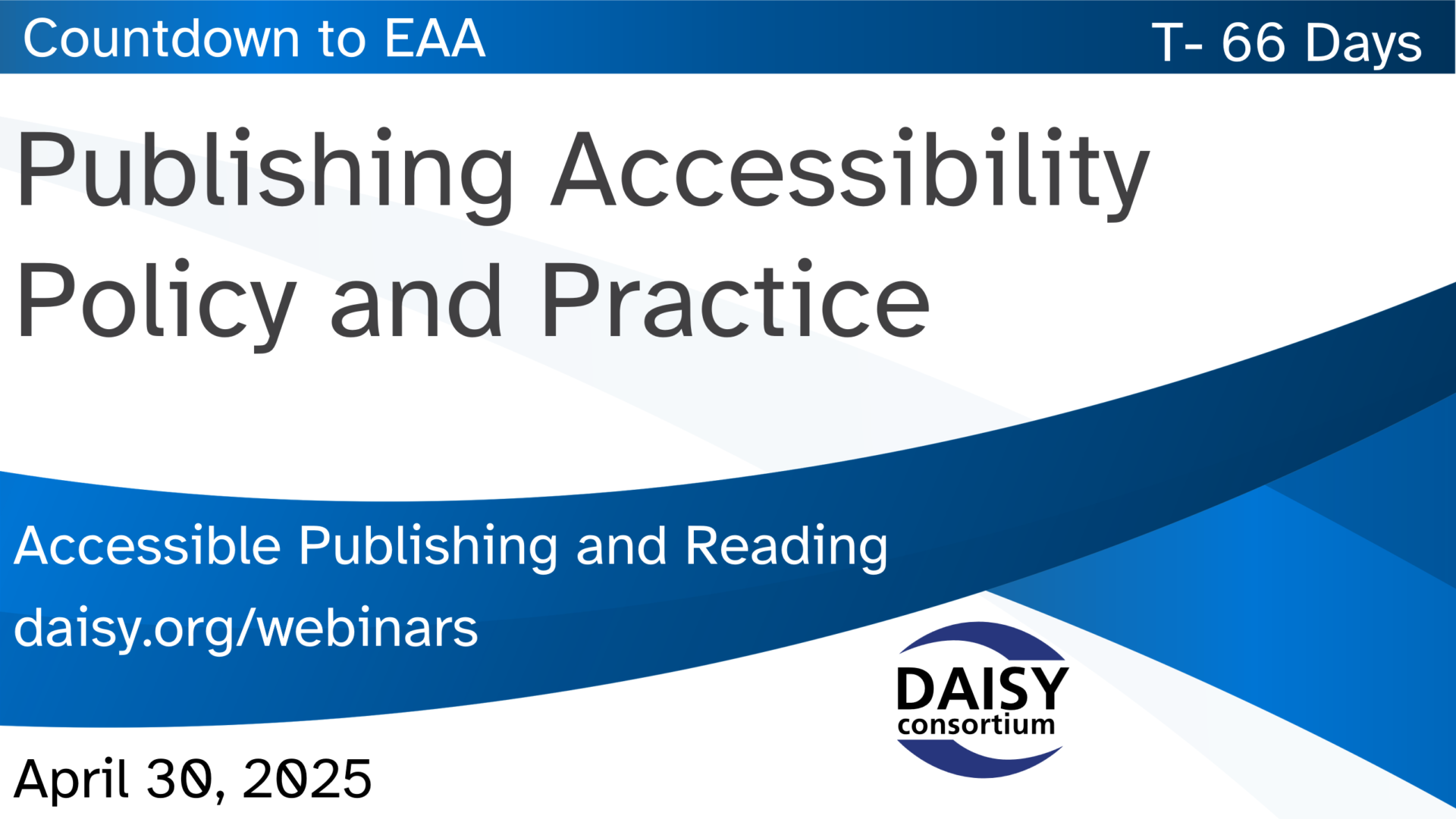 Publishing Accessibility Policy and Practice title slide