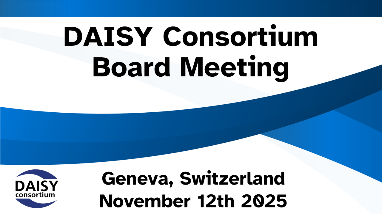 DAISY Board Meeting November 2025 title slide