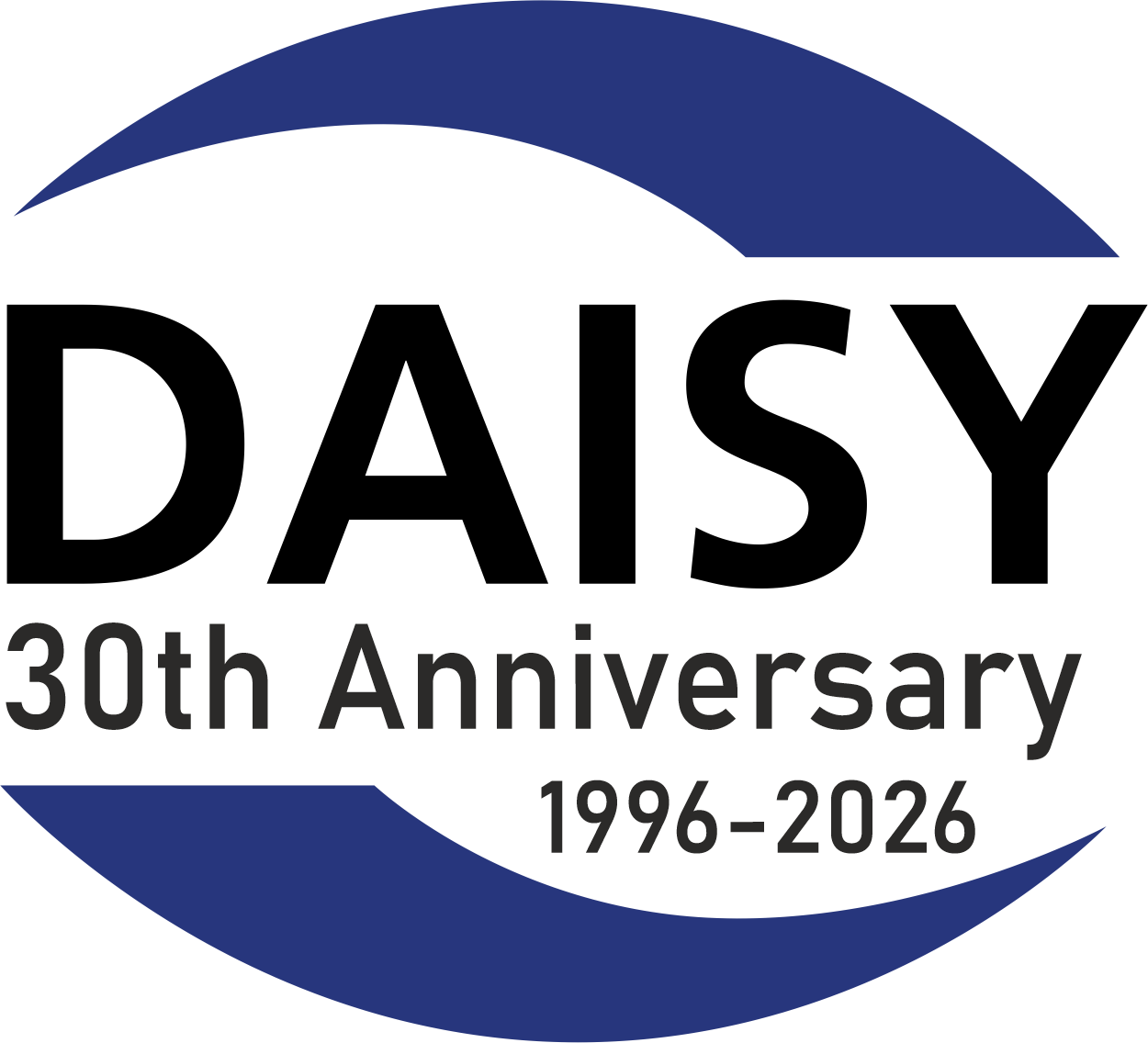 DAISY Consortium logo. 30th Anniversary. 1996-2026