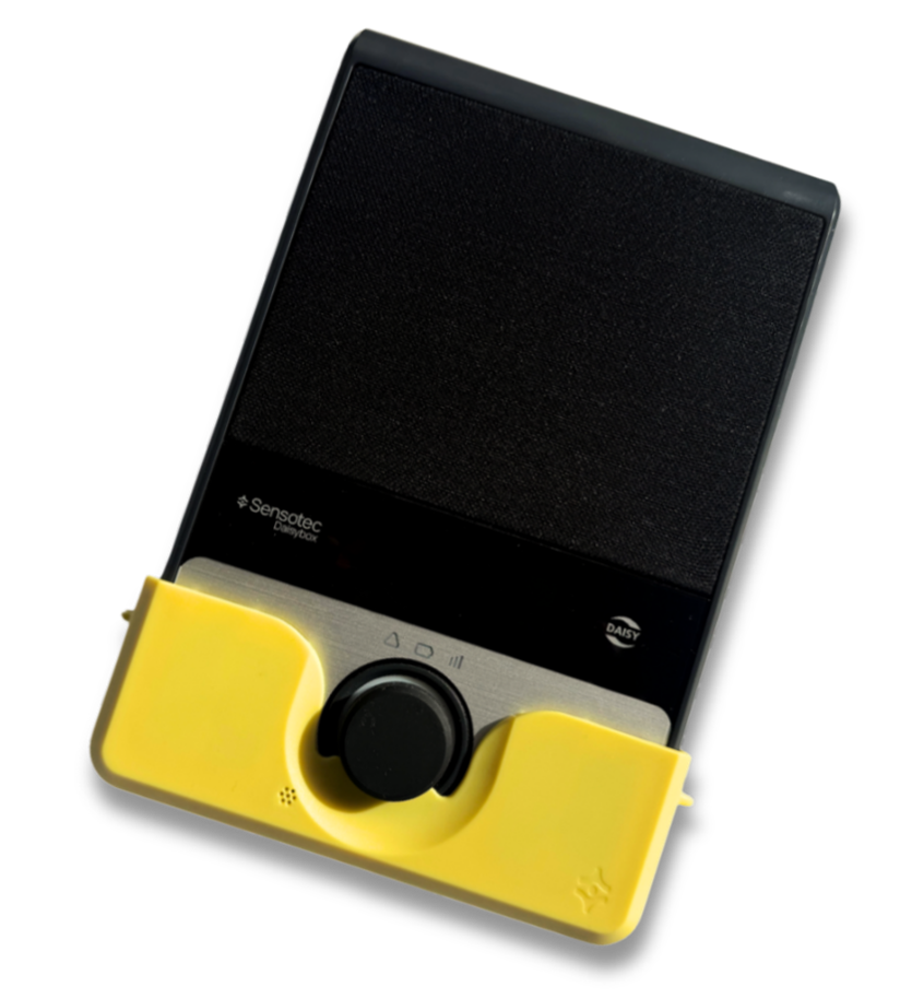 photo of the Sensotec Daisy box with EasyCover which masks the buttons and leaves just the rotary control available