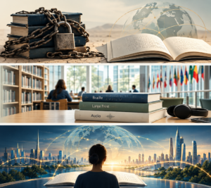montage of images representing the past, current and future of the Marrakesh Treaty